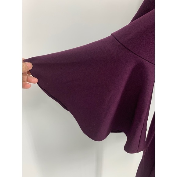 Eliza J. Bell Sleeves Halter V-Neck Knee Length Dress - Picture 4 of 8